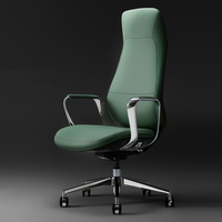Fauteuil ergonomique en cuir, design moderne, hauteur réglable, base rotative, dossier confortable, utilisation à domicile, au bureau, à l'école, à l'hôpital