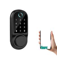 Serrure de porte intelligente de chambre à coucher Installation rapide en gros Tuya App mot de passe carte empreinte digitale serrure à poignée intelligente