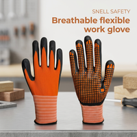 Gants orange résistants à l'huile et à l'abrasion, conformes à la norme SNELL, 15G, tricot sans couture, enduits de nitrile, pour la récolte agricole