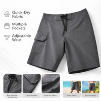 Short de bain pour homme YILONG, personnalisé, de qualité supérieure, avec logo privé, impression, cordon de serrage, short de surf
