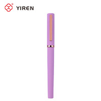 Stylo plume YIREN en caoutchouc finition Morandi pour la calligraphie, logo personnalisé OEM, prise en main confortable