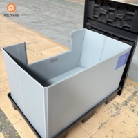 Caisse Palettisable Retournable, Conteneur Vrac Pliable Épaisseur Paroi 10mm 12mm, Charge Statique 500kg Charge Dynamique 300kg Couleur Personnalisée