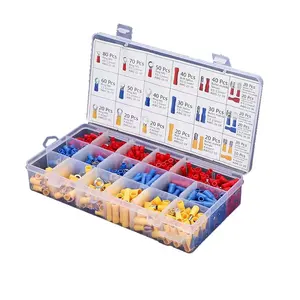 700pcs kết hợp dây điện kết nối thiết lập cách điện dây uốn thiết bị đầu cuối Kit hỗn hợp các loại Lug Kit với trường hợp