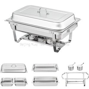 Chauffe-Plat Commercial Pliable Minimaliste Blanc et Or 9L pour Mariages, Cafés et Fêtes de Luxe Léger – Maintien au Chaud des Aliments - Product Image 5