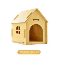 Nouvelle Cabane pour Chien en Bois Massif Démontable Écologique et Durable avec Fenêtre à Boutons Pression pour Petites Races d'Intérieur - Vente en Gros