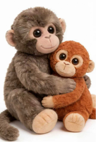 Peluche personnalisable Singe Mascotte, Jouet en Peluche Singe Punch, Personnage Personnalisé en Peluche