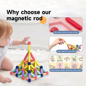 166 pièces bricolage <span class=keywords><strong>jeux</strong></span> <span class=keywords><strong>de</strong></span> <span class=keywords><strong>Construction</strong></span> enfants blocs <span class=keywords><strong>de</strong></span> <span class=keywords><strong>construction</strong></span> éducatifs jouets <span class=keywords><strong>avec</strong></span> tiges magnétiques et boules en plastique pour enfants - Product Image 2