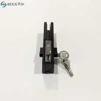 Serrure centrale de patch de porte en verre Pince de porte en verre sans cadre en acier inoxydable pinces à verre pour coins