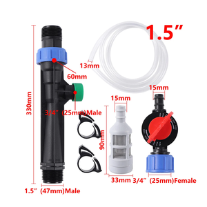 自動肥料注入器 1インチ/1.5インチ/2インチ オスネジ ベンチュリ施肥キット 点滴灌漑システム用 - Product Image 3