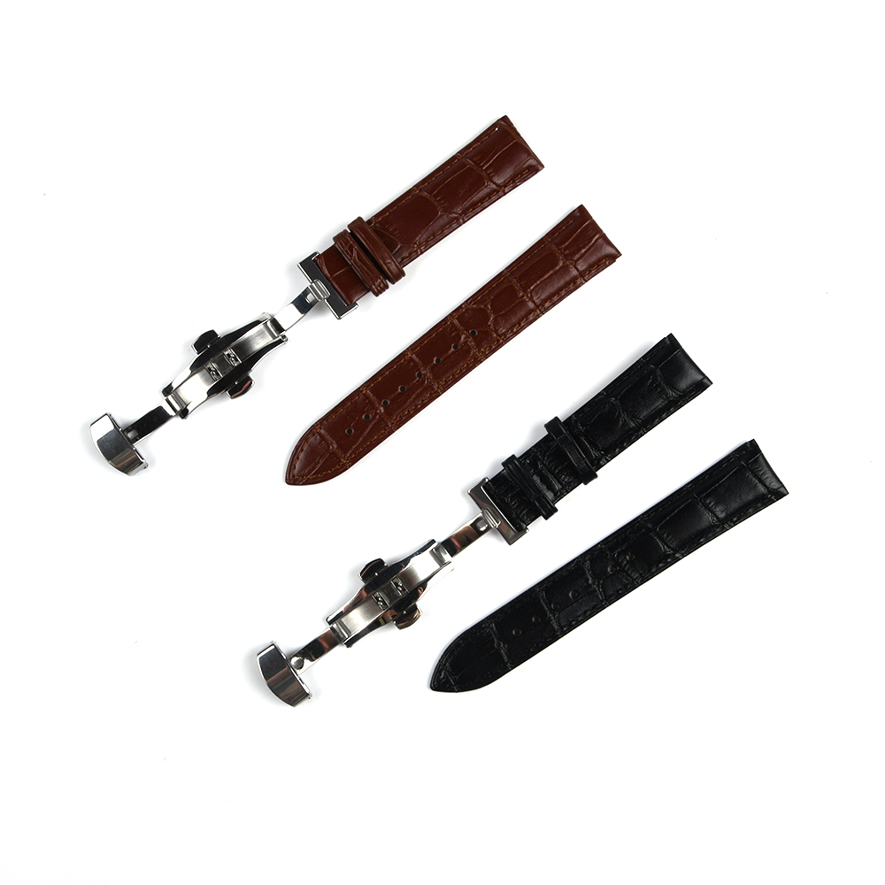 Fashion Style Designer XUNDA Butterfly Buckle Leather Strap Luxury Watch Bands