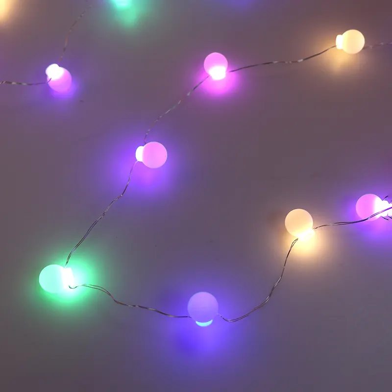 Lumières de fête à LED colorées, boules de lumière de scène, guirlandes lumineuses d'extérieur pour vacances d'été