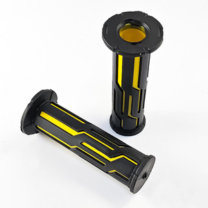 Qiangye <b>Motorcycle</b> Handlebar <b>Grips</b> 6 In Black Yellow Anti Slip Universal Fit For Off Road Vehicles - Product Image 2