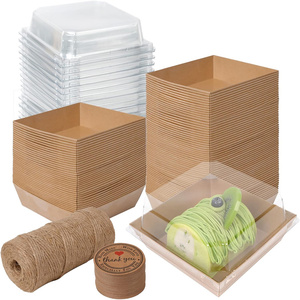 Nhà Phân Phối Giá Cao Cấp Sinh Thái Thân Thiện Với Màu Trắng Cấp Thực Phẩm Các Tông Tùy Chỉnh Bánh Hộp Bánh Sinh Nhật Hộp Quà Tặng Giáng Sinh Bánh Hộp - Product Image 5