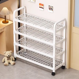 Multi Layer <b>Shoe</b> Rack With Wheels Rolling Portable <b>Storage</b> Shelf For <b>Entryway</b> Living Room Sneakers Boots High Heels Stackable - Product Image 5