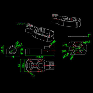 Soporte de Motor para Dron RJXHOBBY RJX de 40 mm, Abrazadera de Tubo de Fibra de Carbono para Multirrotor, Base de Fijación de Motor para UAV Agrícola - Product Image 4