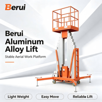 Plateforme élévatrice électrique hydraulique Berui SJYL0.15-16, mât de 16 m, charge de 150 kg, puissance de 1,5 kW, plateforme de 1,54 x 0,62 m