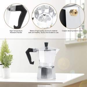 Cafetera Italiana de aluminio, Mini Cafetera expreso eléctrica portátil, Cafetera <span class=keywords><strong>Moka</strong></span> de plata - Product Image 5