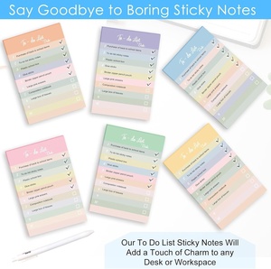 Bloc-notes adhésifs transfrontaliers style arc-en-ciel, plusieurs styles, carnet de notes frais, modèle 543, forte adhérence, emballage standard - Product Image 3