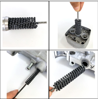 Pexmientas Brosse de cylindre de nettoyage d'ébavurage de polissage Brosse de rodage en carbure de silicone