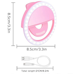 Anillo de luz led con 36 LEDs para estudio fotográfico, accesorio fotográfico de iluminación recargable con soporte para móvil, perfecto para selfis y vídeos de maquillaje en directo - Product Image 4
