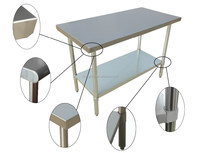 Table de travail de cuisine commerciale XIANGYING certifiée NSF, plateau en acier inoxydable de haute qualité