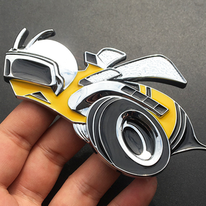 Stock disponible abejas 3D Metal pegatina motorista Logo coche decoración personalizada marcador lateral - Product Image 1