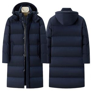 Veste d'hiver matelassée longue à capuche pour homme, coupe-vent, avec logo personnalisé, pour le ski et la montagne - Product Image 2
