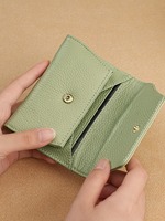 Dompet Wanita Kulit Asli Modis Dompet Wanita Kulit Sapi Dompet Pendek Kulit Asli Kapasitas Besar Tempat Kartu ID Tempat Kartu Kredit