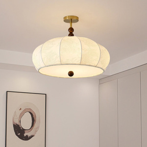 Lustre LED en fer forgé antique français, style esthétique Dynastie Song, lampe de bureau en tissu chaleureux, lampe de restaurant rétro Nanyang - Product Image 3