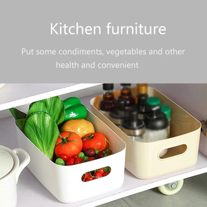 Wholesale Classic Rectangle Plastic <b>Storage</b> <b>Box</b> for Home Organization Dormitory Bathroom Kitchen Sorting Basket <b>Bins</b> Office - Product Image 3