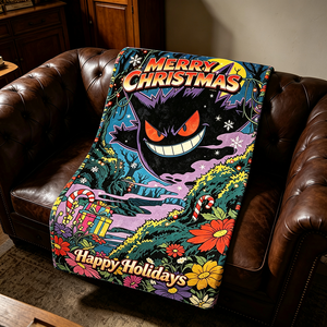 Manta de Franela Navideña de Pokémon, Linda Manta de Dibujos Animados con Personajes de Anime y Dinosaurios para Dormitorio Infantil, Mantas Personalizadas con Impresión - Product Image 2