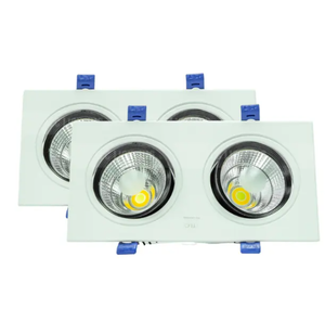 Suministro al por mayor OEM directo de fábrica 7W doble LED COB Downlight aluminio blanco ajustable moderno minimalista iluminación de alta calidad - Product Image 1