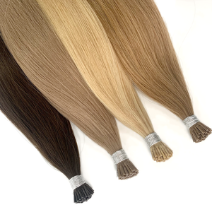 Extensioni per capelli con punta a K, Remy russi europei, con punta a I/V/Y, biondo 613, capelli umani vergini grezzi ricci, 30 pollici, cuticole allineate, senza perdita di capelli - Product Image 1