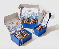 Boîte en carton ondulé alimentaire de haute qualité Logo personnalisé paquet de boîte de biscuits de gâteau de boulangerie