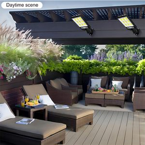 Vente en gros de lampes murales solaires LED d'extérieur pour jardin, IP65, détection de mouvement, patio, porte de garage, étanche, sécurité, télécommande - Product Image 5