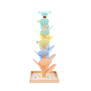 Montessori Wooden Music <strong>Tree</strong> Macaron Rainbow Color Cognitive Toy Assembling <strong>Marble</strong> Run Racing <strong>Tree</strong> Kids Wooden Educational Toy - Product Image 5