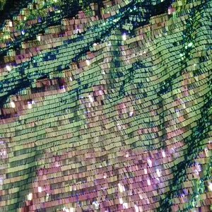 定制2021批发法国时尚霓虹弹力9毫米闪光长长方形绣花亮片网眼网蕾丝面料裙子