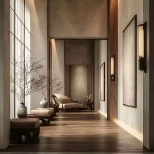 Muebles de Madera Hechos a Medida y Decoración de Estilo Chino Moderno para el Recibidor, Solución de Diseño Gráfico Integral para el Hogar - Product Image 5