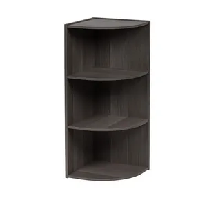 Hot sale cheap 3 Tier Corner Curved Shelf Organizer Gray wall corner shelf