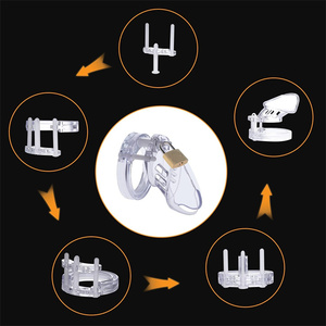 Erkek bekaret cihazı-hafif tıbbi sınıf bekaret kitleri ile 5 u-yüzük, horoz kafes yetişkin seks oyuncak erkekler için - Product Image 4