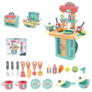 2022 Hot Sale Kids <b>Kitchen</b> Toys Set Pretend <b>Play</b> Little Chef Pink Baby Home Toys <b>Kitchen</b> - Product Image 3