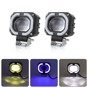 ไฟสปอร์ตไลท์ LED แบบฟิชอายสองสี 12-24V สำหรับรถออฟโรด มอเตอร์ไซค์ SUV รถบรรทุก รถตู้ รถมินิแวน - Product Image 5