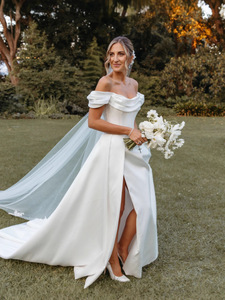 Robes <span class=keywords><strong>de</strong></span> <span class=keywords><strong>mariée</strong></span> LY-WD0818 <span class=keywords><strong>robe</strong></span> <span class=keywords><strong>de</strong></span> <span class=keywords><strong>mariée</strong></span> classique en satin <span class=keywords><strong>haut</strong></span> corset pour la <span class=keywords><strong>mariée</strong></span> dos élégant à lacets hors épaule avec jambe fendue - Product Image 2