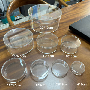 Contenedores de acrílico para dulces de Pascua con tapa, cajas de plástico transparentes pequeñas y redondas para dulces, 2.9x 2.9x 0.78 pulgadas - Product Image 5