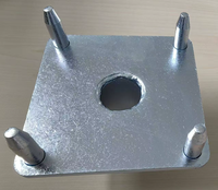 Plaque de base carrée à 4 pieds en alliage d'aluminium, composants modulaires d'échafaudage Layher pour la construction de plateformes de scène extérieures