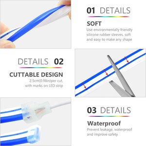 Bande <span class=keywords><strong>led</strong></span> fluo portable 2835 Flexible, Tube de lumière néon, bande <span class=keywords><strong>Led</strong></span> en Silicone, lumière Diffuse, néon - Product Image 5
