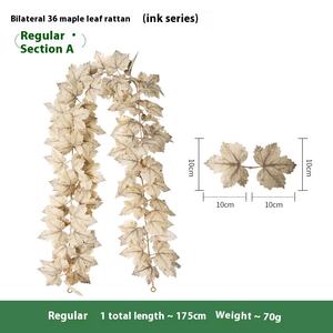 Nuevas hojas decorativas de arce simuladas, Festival de cosecha de ratán, adornos de calabaza, vides enrolladas para el hogar, flores decorativas, plantas - Product Image 6