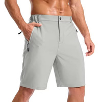 Shorts de randonnée et de golf pour homme en polyester tricoté, légers, à séchage rapide, décontractés, avec cordon de serrage et trois poches zippées