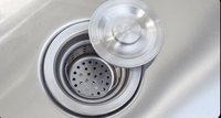 Diskon besar stainless steel mangkuk ganda wastafel dapur merakit meja wastafel