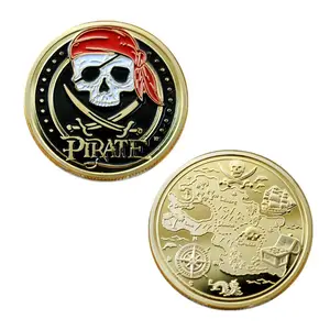 Professional Custom made metal token cheap antique pirate gold coin